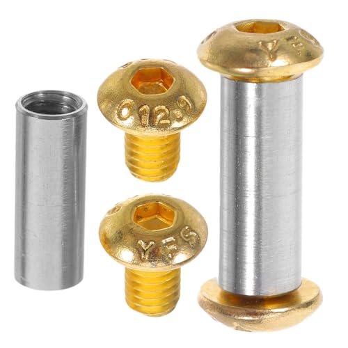 TOBBOMEY 2個 重厚真鍮製リベット 刀柄修理用アクセサリー 木製ナイフハンドル固定具 耐久性と強を備えたカッターグリップ用留め具