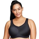 Pełny biustonosz sportowy Wonderwire Plus Size High Impact #9066, Czarny, 95F