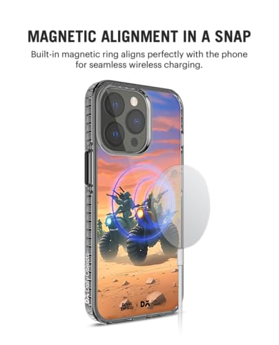 Image of DailyObjects Nexus Combat Stride 2.0 Magnetic Case Cover Compatible with iPhone 14 Pro Max | Wireless Charging Slim Back Cover | 2 Layer Edge Protection & Shockproof