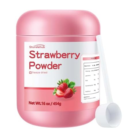 Sturelehub Strawberry Powder, Freeze Dried Strawberry Powder, with Sugar,16oz / 454g, Organic, for Drinks and Cakes Cover