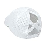 Bonvince Womens Criss Cross Ponytail Hat Quick Drying Baseball Cap Sun Hats UV Protection Sport Caps
