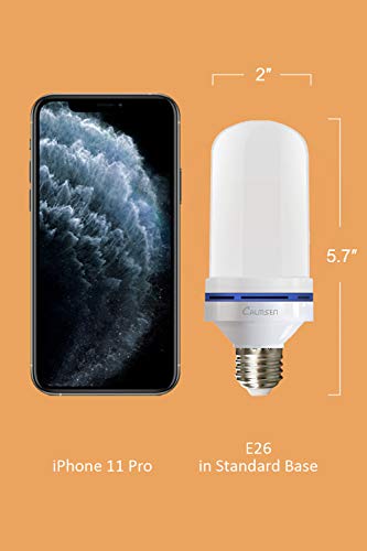 Calmsen Led Flame Effect Fire Light Bulb, 4 Modes Flickering Fire Christmas Decorations Lights, E26 Base Flame Bulb With Upside Down Effect For Christmas, Party, Indoor Outdoor Home(2 Pack) #TOP5
