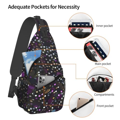 Mochila cruzada deportiva unisex pequeña negra miniatura 4
