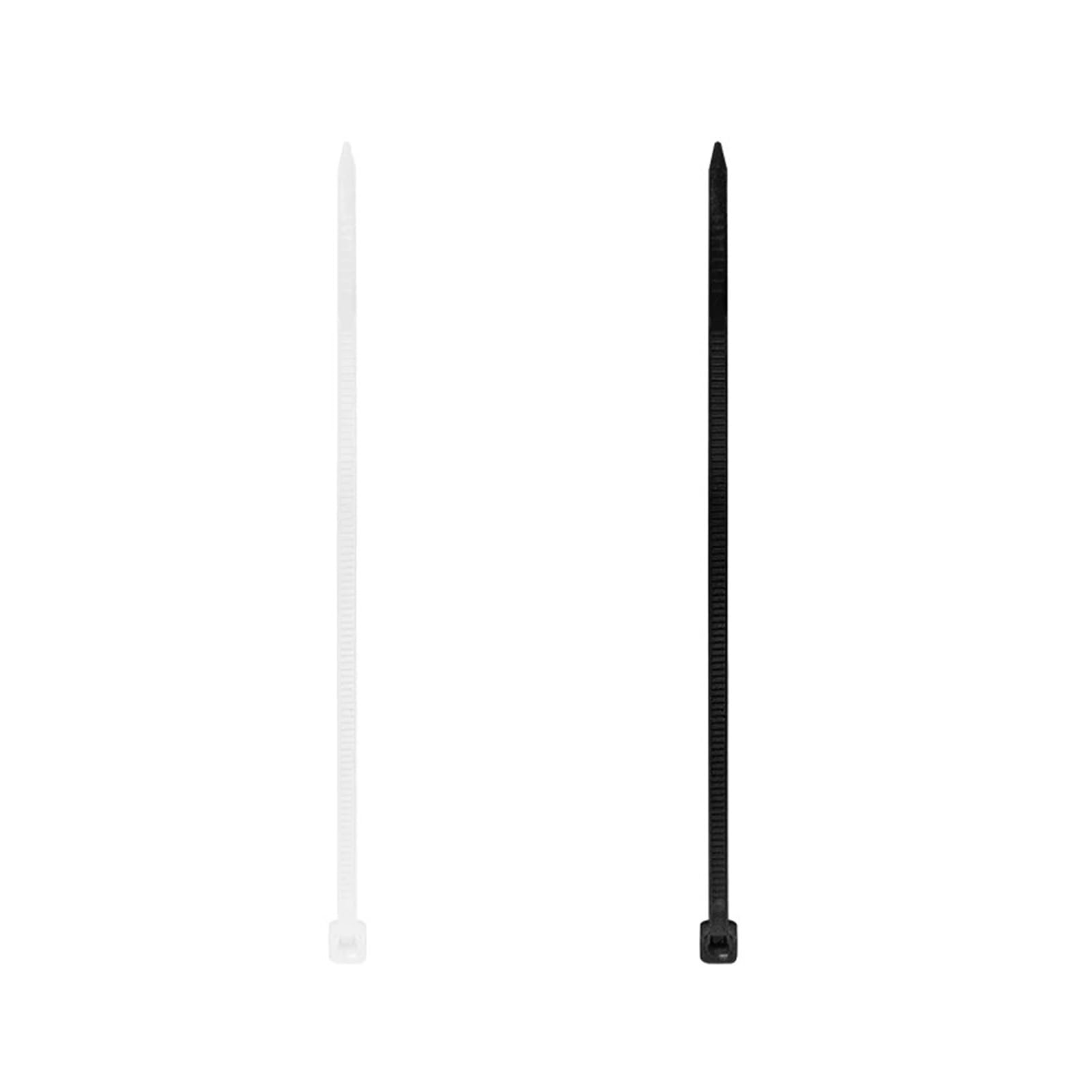 Fascette per cavi dati, 300 pezzi, in plastica e nylon, autobloccanti, regolabili, per casa e ufficio, per l'organizzazione dei cavi (nere, 2,5 x 200 mm)