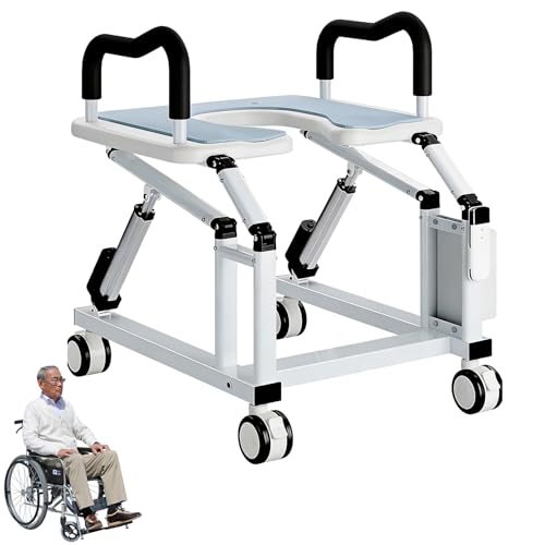 Asiento Elevador Eléctrico para Inodoro para Personas Mayores con Control Remoto y 4 Ruedas Silenciosas con Frenos, Batería Recargable, Se Baja y Sube Suavemente miniatura 1