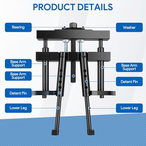 Universal Cylinder Liner Puller, Fit Mack Cummins CAT Caterpillar Works on Wet Liner from 3-7/8”to 6-1/4”Bore, Diesel Engine Cylinder Liner Removal Tool, Replace for OEM PT-6400-C 3376015 M50010-B by Noliven - Image 2