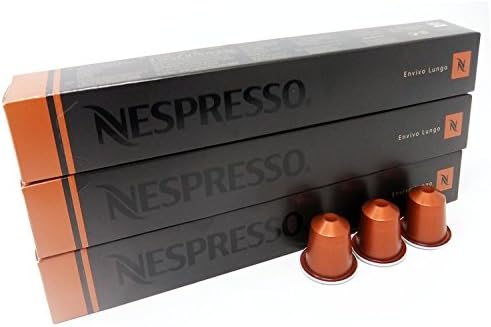 Nespresso Envivo Lungo 30 Coffee Capsules Pods Intense Roast Strong Coffee