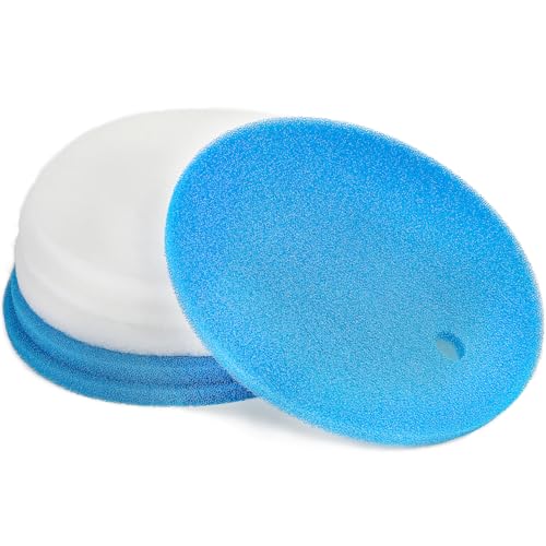 LTWHOME Compatible White Filter Floss and Blue Filter Pad Replacement for Tetra Pond Clear Choice Biofilter (Pack of 6)