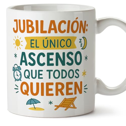 MUGFFINS taza regalo jubilación Jubilación: el único ascenso que todos quieren en Español 330 Ml/11 oz desayuno hombre mujer | resistente microondas lavavajillas | jubilacion v1 MUGFFINS taza regalo jubilación Jubilación: el único ascenso que todos quieren en Español 330 Ml/11 oz desayuno hombre mujer | resistente microondas lavavajillas | jubilacion v1
