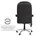 Home Office Chair High Back Ergonomic Desk Chair Recliner Computer Chair with Lumbar Support Armrest Foot Rest PU Leather Task Chair for Adults (Brown)