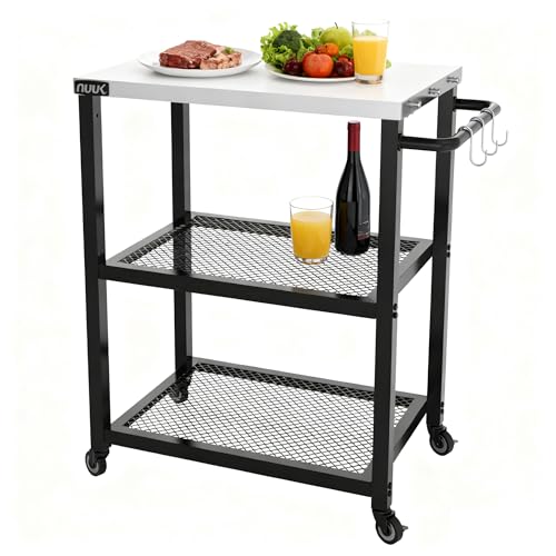 NUUK Outdoor Grill Cart with Wheel and Stainless Steel Top