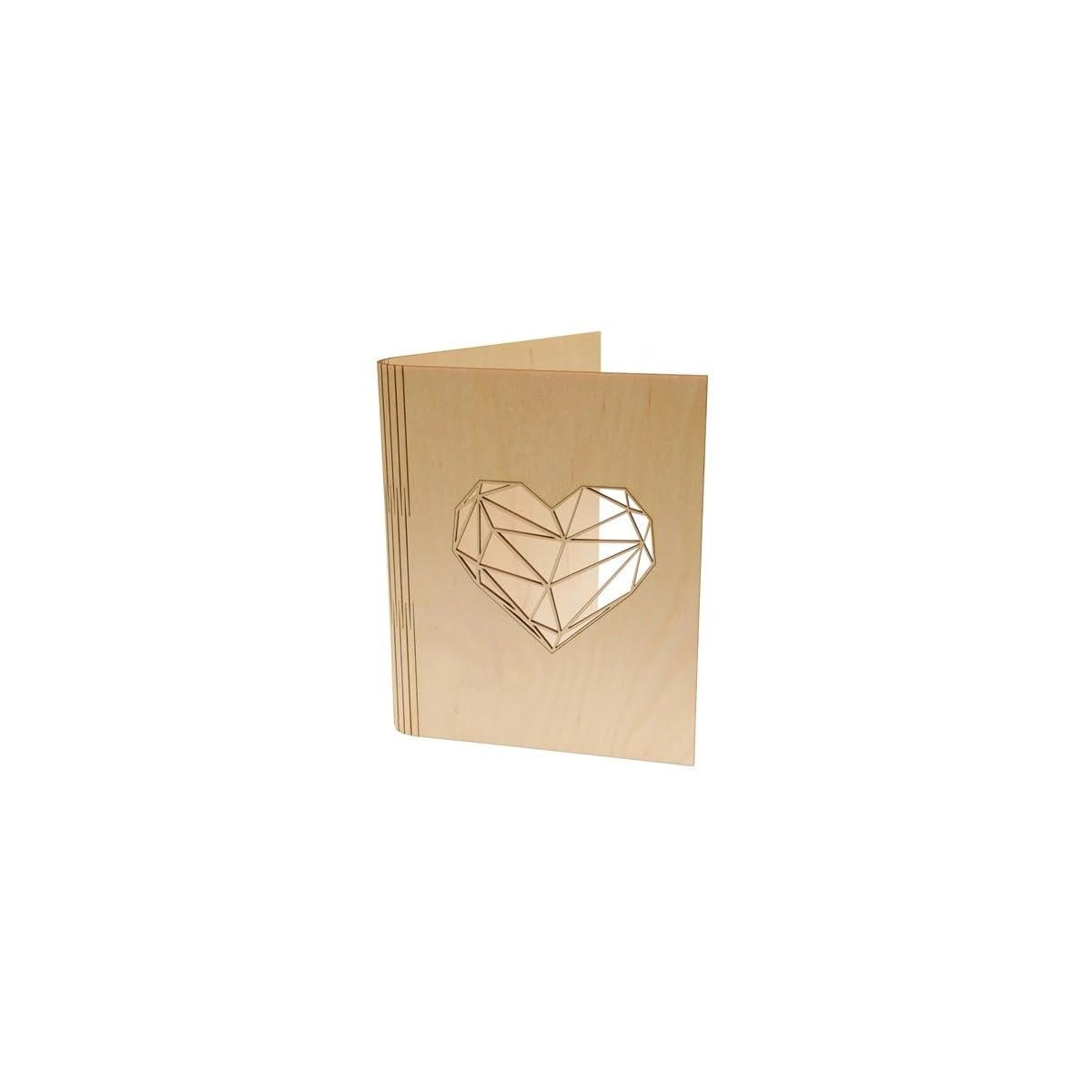 HOFMEISTER® - Raccoglitore A4 in legno con cuore, grande raccoglitore ad anelli in legno per documenti, ricette e ricordi, raccoglitore sostenibile fai da te da progettare, incidere e regalare