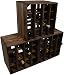 Produktbild Kistenkolli Altes Land Weinregal 16er dunkel Maße 40x40x27cm Regalkiste Flaschenablage Apfelkiste/Weinkiste (3er Set)