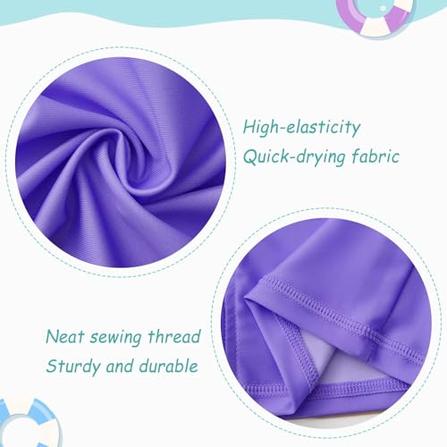 Image of Girls Swim Shirts, Long Sleeve Rash Guard Swimsuits with Full Zipper Sun Protection Bathing Suit Quick Dry Swimwear for Kids