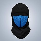 【ATMUNGSAKTIVES DESIGN】Widerstandsfähiges, elastisches und atmungsaktives Material.Passt sich der Kopfform gut an.Reizt die Haut nicht.Nähte ein atmungsaktives Gewebe in der Ort der Nase für Atmungsaktivität.