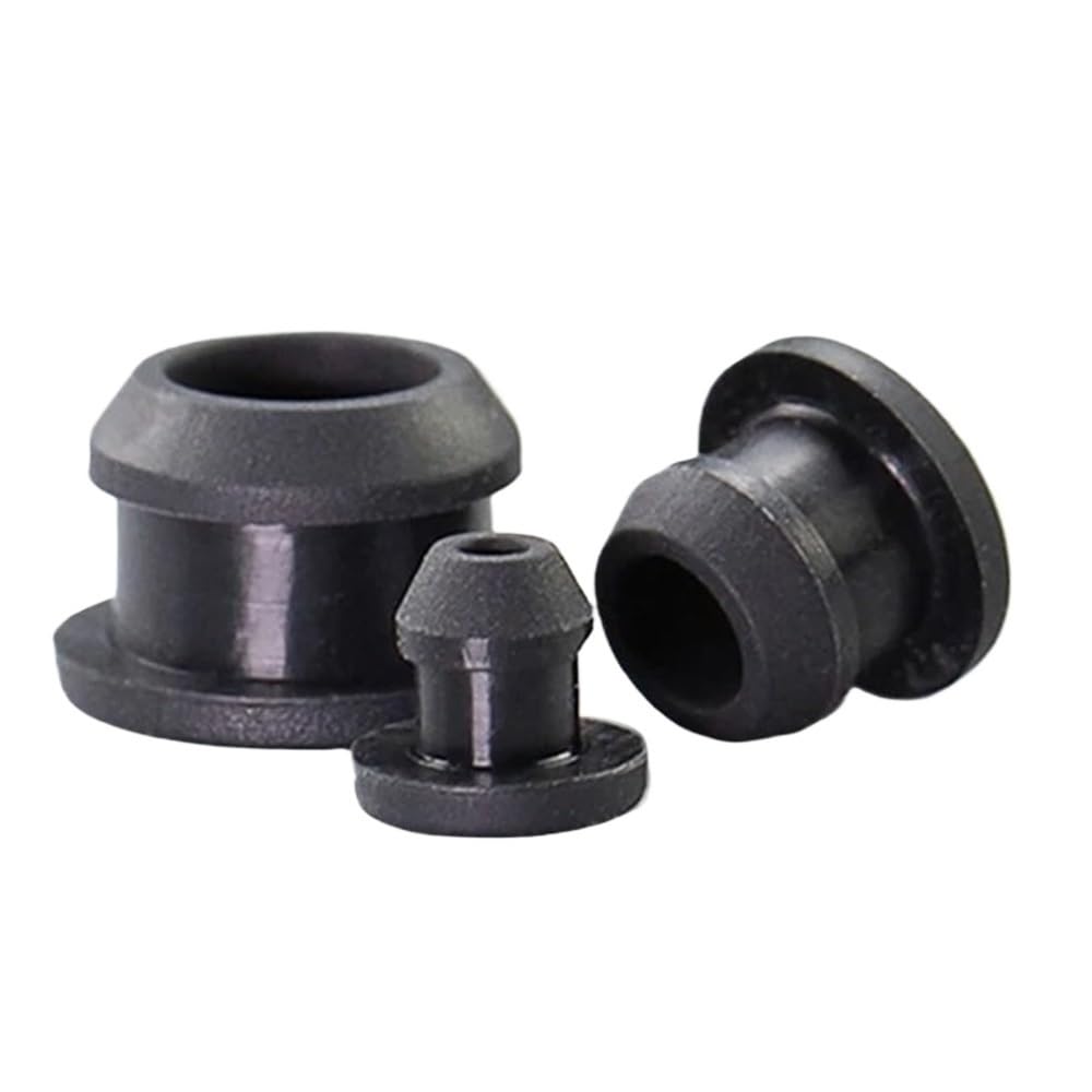Black Snap On Silicone Plugs, Blanking End Caps Reusable Sealed Silicone Plug for Pipes and Panels 20pcs(28mm)