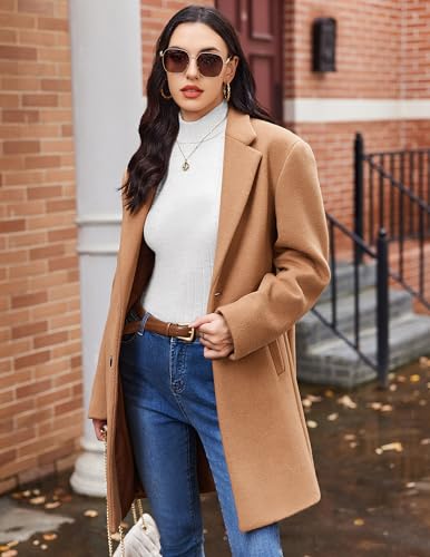 Ekouaer Women's Mock Turtleneck Long Sleeve Shirts Fall Ribbed Tops Fleece Basic Layering Soft Thermal Undershirts Tee4