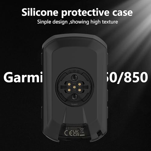 CAUHENYEE Hülle für Garmin Edge 550/850 Case, mit 2 Displayschutzfolien aus Gehärtetem Glas, GPS Fahrradcomputer Bildschirmschutz Zubehör (Schwarz)