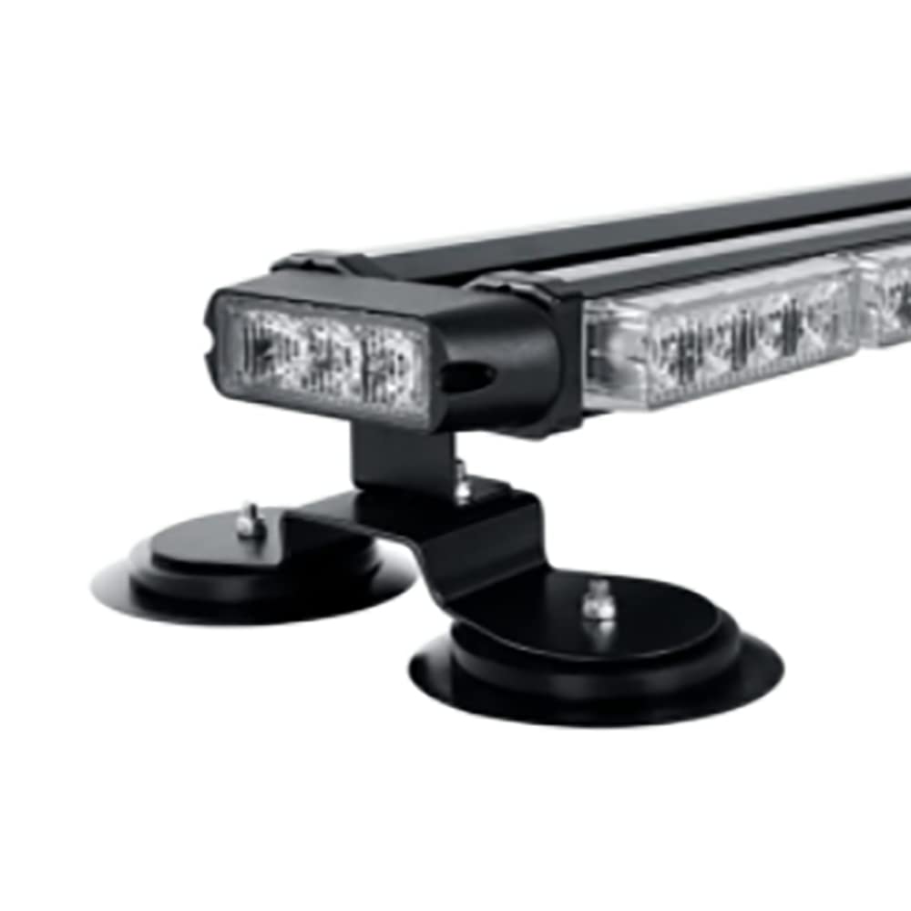 1PCS 12V Barra de luz estroboscópica LED de alta visibilidad para vehículos de emergencia, barra de luz de advertencia de peligro de emergencia de doble cara blanca amarilla