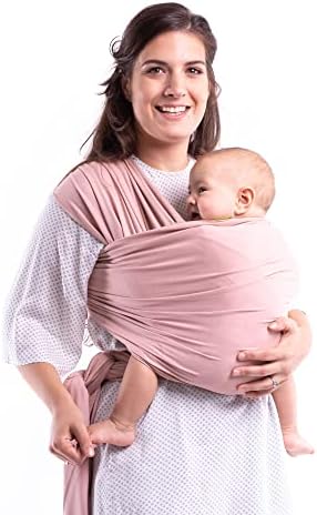 Boba Wrap Baby Carrier, Grey - Original Stretchy Infant Sling, Perfect for Newborn Babies and Children up to 35 lbs