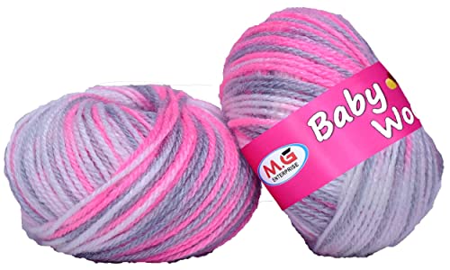 Image of M.G ENTERPRISE 100% Acrylic Wool Red (10 pc) Baby Wool 4 ply Wool Ball Hand Knitting Wool /Art Craft Soft Fingering Crochet Hook Yarn, Needle Knitting Yarn Thread Dye U