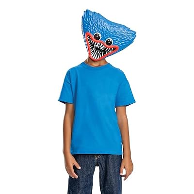 Disguise Huggy Wuggy Mask, Official Huggy Wuggy Half Mask Costume Accessory