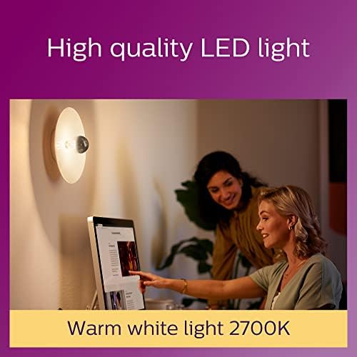 Philips LED Premium Classic Dimmable A60 Crown Mirror Light Bulb [E27 Edison Screw] 7.2W - 50W Equivalent, Warm White (2700K)