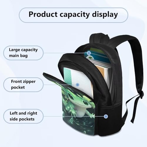 Axolotl Boy School Backpack for Boys 10-12 12-8 12-14 Elementary School Bags Primary Middle School Bookbags,17 Inch School Bag College Bookbag, Anti Theft Daypack,Green4