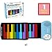 PicassoTiles Electronic Piano 49Key Flexible Roll-Up Keyboard with Recording Feature 8 Tones 6 Demo Songs Built-in Speaker Educational Music Toy for Kids Toddlers Boys Girls Rainbow Color Design PT49