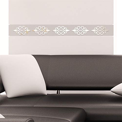 10 Pcs Mirror Wall Stickers, Self Adhesive 3D Mirror Plastic Wall Sheet Tiles Decorative Murals Sticker, For Home Living Room Bedroom Office Hallway Diy Art Wall Decal Decoration Stickers (Silver) #TOP21