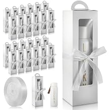 30 Pcs Tumbler Gift Box with Handle, Sublimation Tumblers Package Boxes, with Clear Window and Ribbon, Heat Press Blanks Bottle Gift Box, for Bridesmaid Gifts Wedding Favors Wrapping Packaging DIY Dec