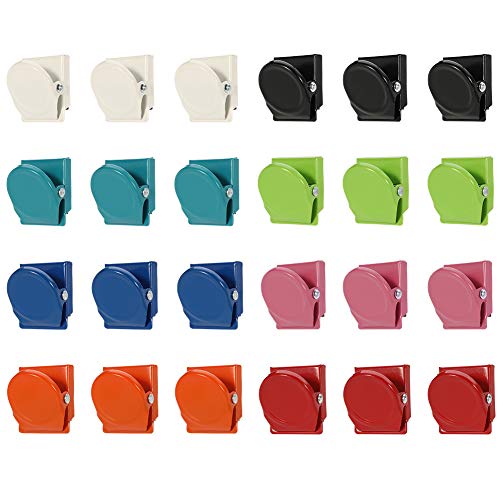 limewie Lot de 24 pinces magnétiques en métal pour réfrigérateur, tableau blanc, bureau, cuisine, salle de classe Cover