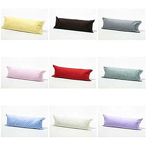 Soft Flannelette Bolster Pillow Case Only 100% Brushed Cotton - Pregnancy/Maternity/Nursing Body Support Long Pillow Cover (Grey, King (5 Feet / 60 inch) Cover