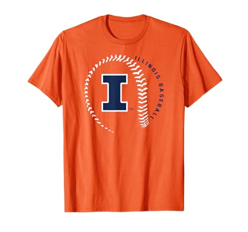 Illinois Fighting Illini Baseball Fastball Orange T-Shirt