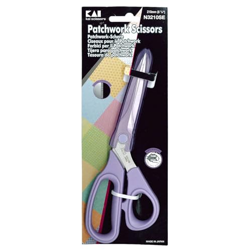 Kai 3210 8 1/4 Inch Serrated Blade Patchwork Scissor