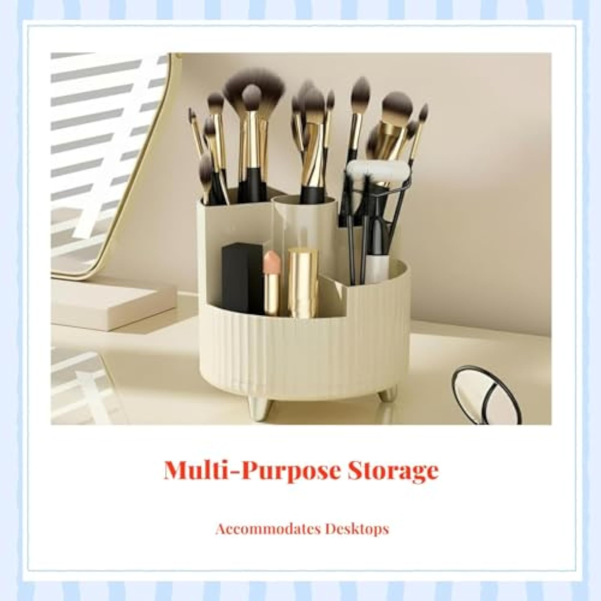 Makeup Organizer, Transparent Lid, Large Capacity