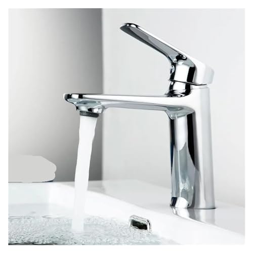 Grifo de baño monomando corto para evitar salpicaduras en el lavabo 6