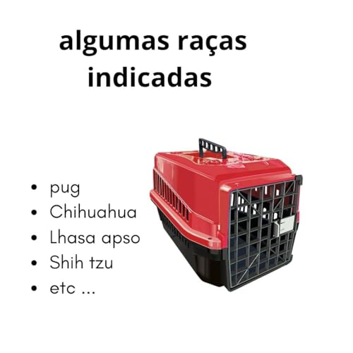 Caixa de Transporte N3 para caes e gatos Mec Pet (vermelho)