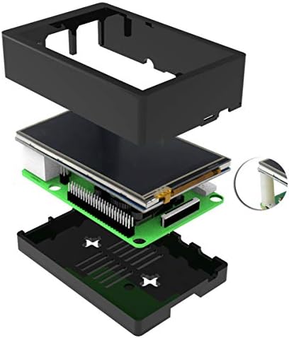 Jun-Saxifragelec For Raspberry Pi 4 Touch Screen with Case, 3.5 inch Touchscreen with fan, 320x480 Monitor TFT LCD Game Display