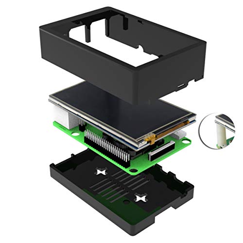 para Pantalla táctil Raspberry Pi 4 con Estuche, Pantalla táctil de 3.5 Pulgadas con Ventilador, Pantalla de Juego LCD TFT de Monitor 320x480