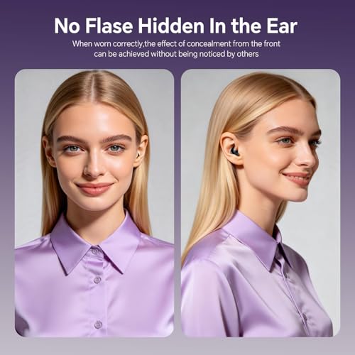 Xmenha Flat Sleep Mini Invisible Earbuds Wireless Bluetooth, Side Sleepers Flat Sleeping Small Tiny Micro Ear Buds Small Ears Low Profile Smallest Discreet Hidden Earbuds Headphones for Work 2-Pack — view 5