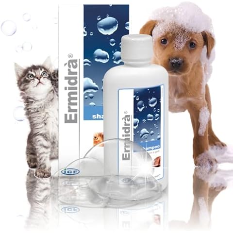 ICF | Ermidra Dog Shampoo For Itchy Skin Relief | Detangle Brittle Fur | Removes Bad Odours | Dog Shampoo And Conditioner For Pets With Sensitive Skin Cover