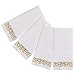 200 Disposable Hand Towels Soft and Absorbent Linen Feel Dinner Napkin Durable Decorative Bathroom Hand Napkins Good for Kitchen, Thanksgiving, Parties, Weddings, Dinners or Events White and Gold