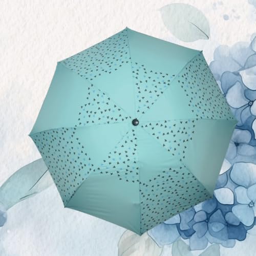 Image of KEKEMI 3 Fold Plain Pipine Umbrella for Men & Women