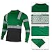 VENDACE Safety Reflective High Visibility Long Sleeve Shirts ANSI Class 1 Hi Vis Construction Work T Shirts for Men(Green,M)
