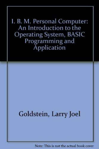 An Introduction to Basic Programming on the IBM PC 089303620X Book Cover