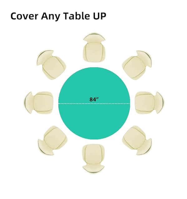 Evershine 12-Pack Heavy Duty Emerald Green Round 84" Plastic Table Covers Tablecloth (Reusable) (Round 84", Emerald Green) by Evershine - Image 3