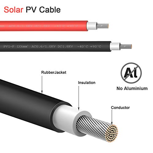 Beayfily 10Awg Solar Extension Cable Wire,Solar Panel Adaptor Cable With Male And Female Weatherproof Connector (5 Ft) #TOP3