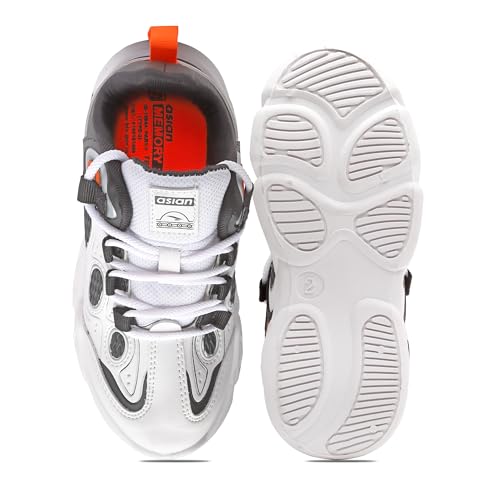 Image of ASIAN Kids VISION-01 Stylish Casual Chunky Sneakers with Laces for Boys, Trendy and Comfortable Shoes Perfect, Walking, and Outdoor Play, Lightweight and Durable Design Suitable for Kids