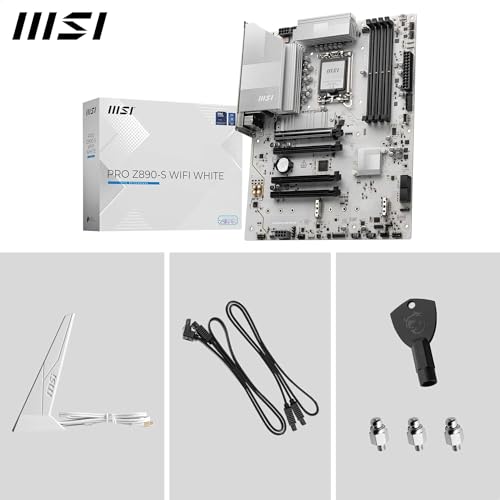 MSI PRO Z890-S WiFi White ProSeries Motherboard (Support Core Ultra Series 2 Intel Processors, LGA 1851, DDR5, PCIe 5.0, M.2, SATA, 2.5Gbps LAN, USB Type-C, Wi-Fi 7, Bluetooth 5.4, Thunderbolt 4, ATX) by MSI - Image 7